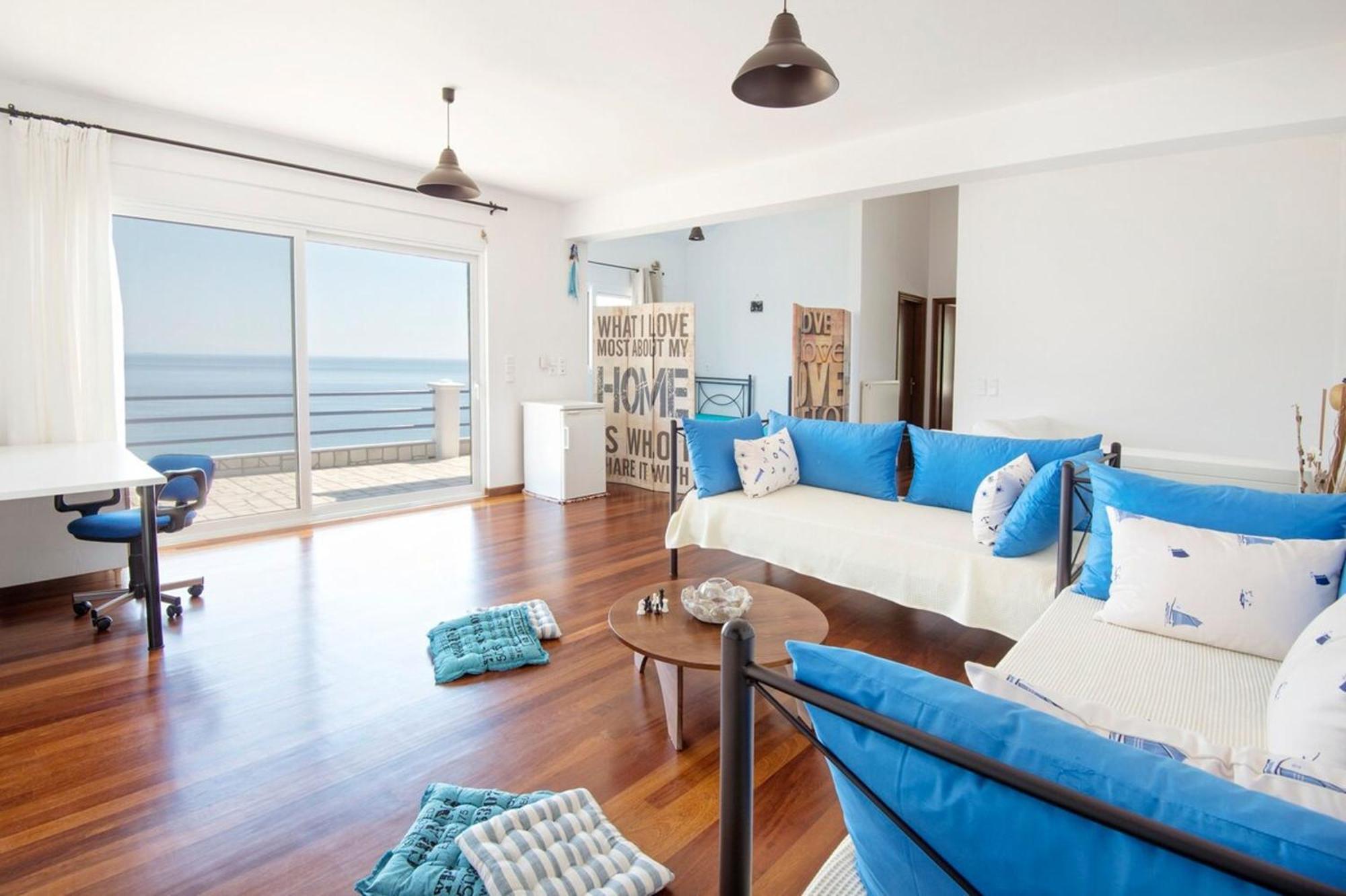 Blue Dream Seaside Villa With Superb Sea Views Kymi Dış mekan fotoğraf